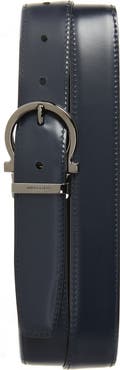 FERRAGAMO Gancio Leather Belt