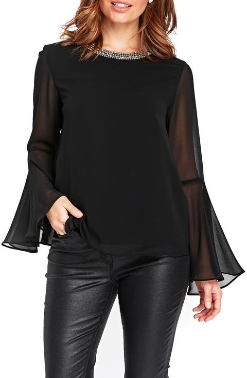 Embellished Neck Top