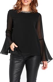 Wallis Embellished Neck Top