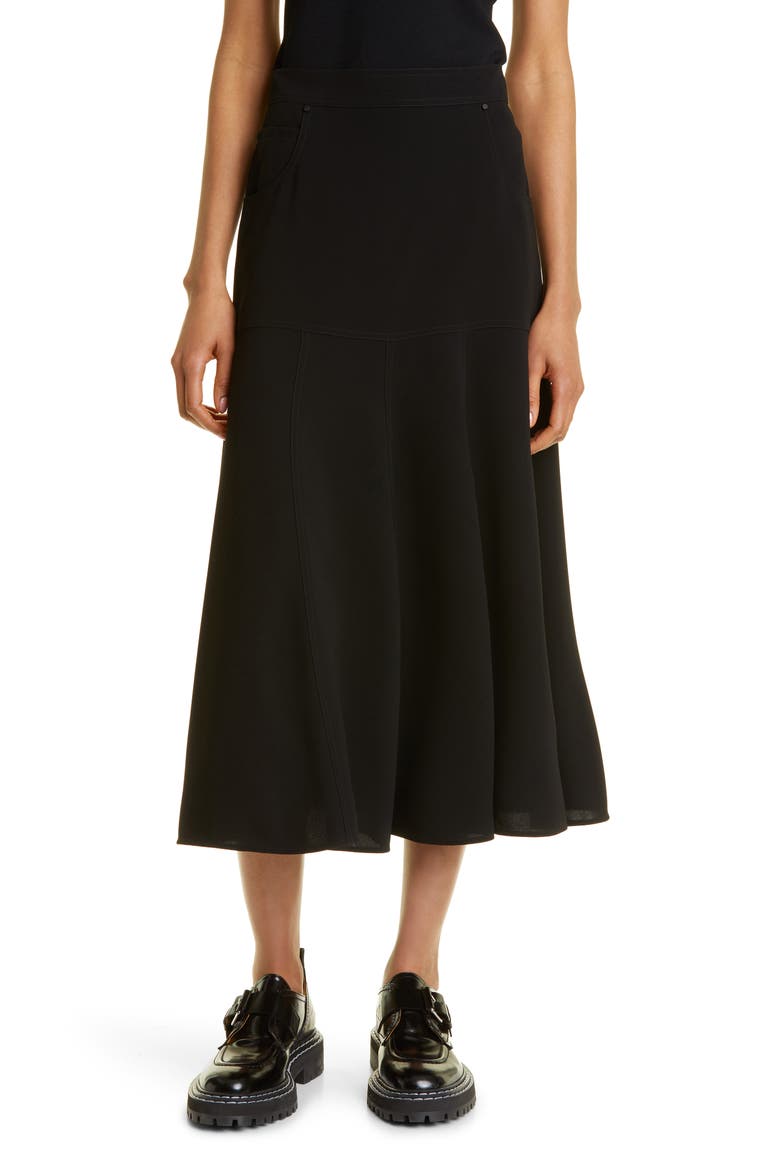 Aerosi A-Line Skirt, Main, color, BLACK