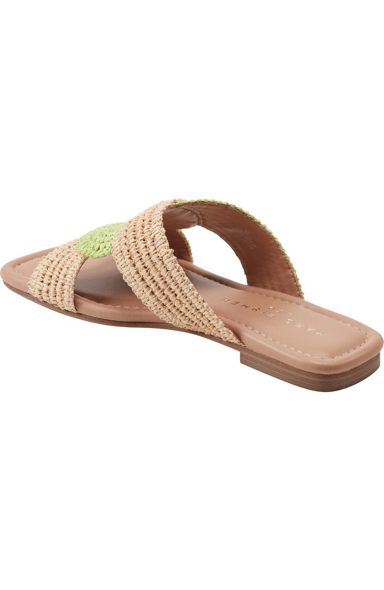 Marc Fisher LTD Navie Slide Sandal, Alternate, color, Green/ Natural