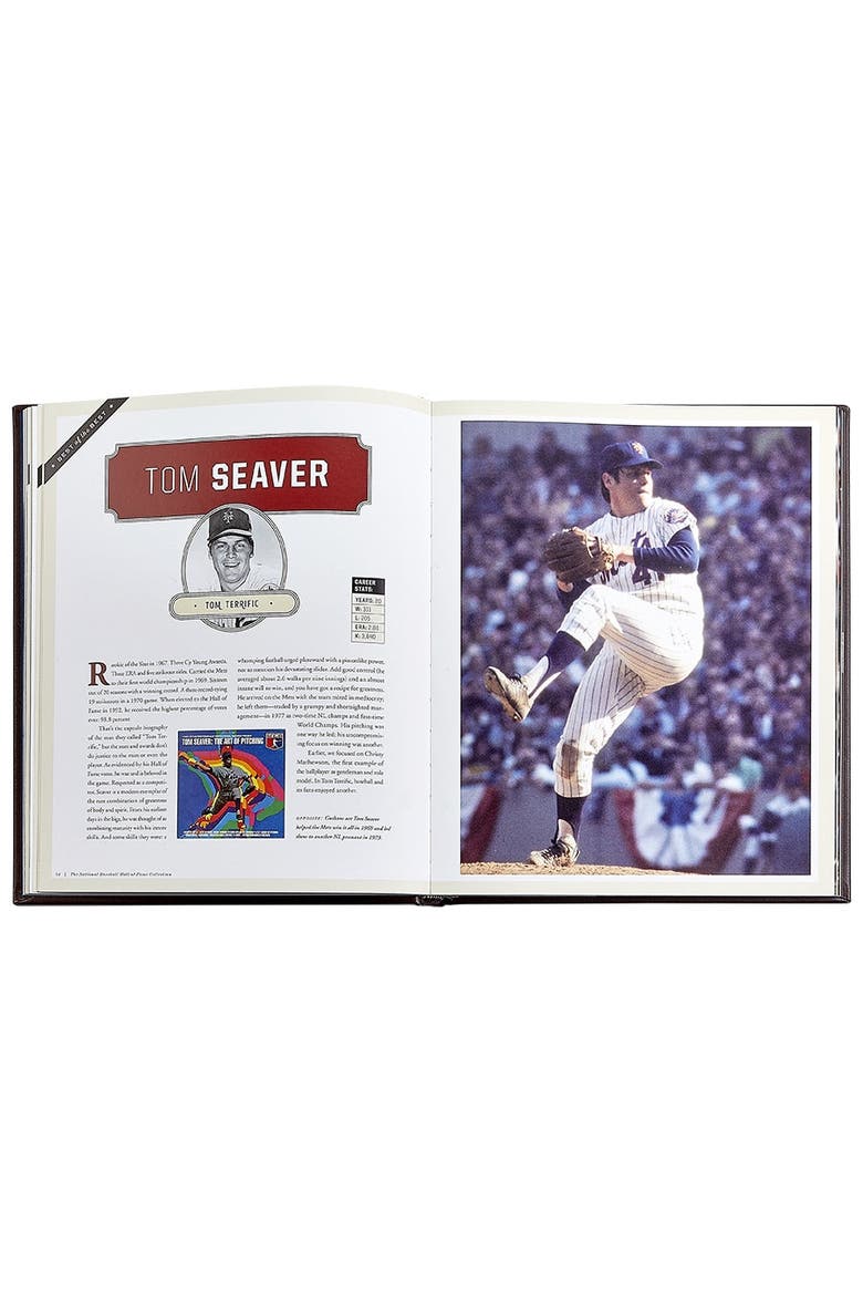 The National Baseball Hall Of Fame Collection Leather Coffee Table Book, Alternate, color, Beige