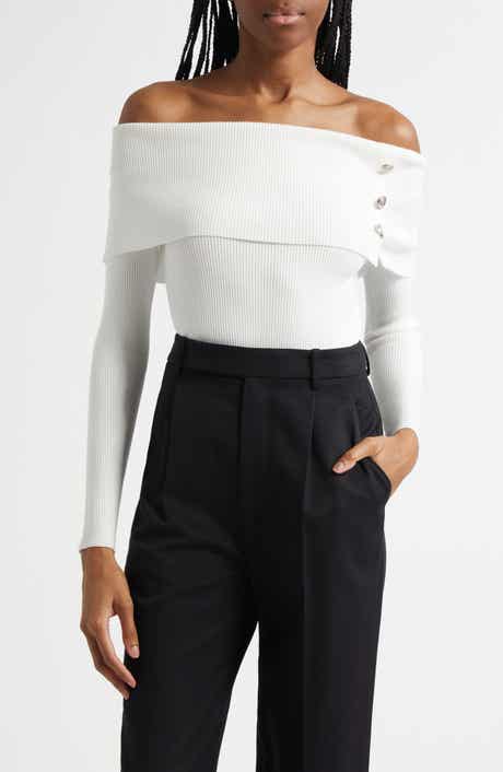 The Imani Off the Shoulder Rib Sweater