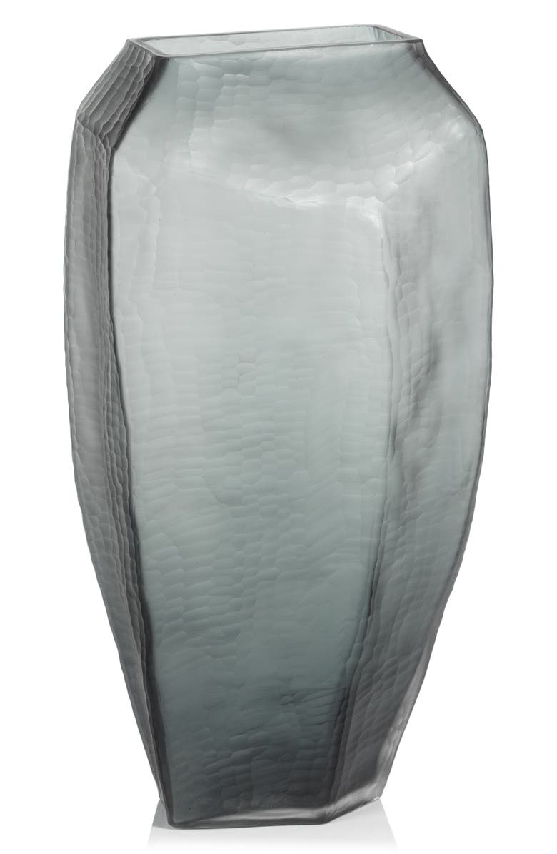 Zodax Banford Hand Cut Glass Vase, Main, color,
