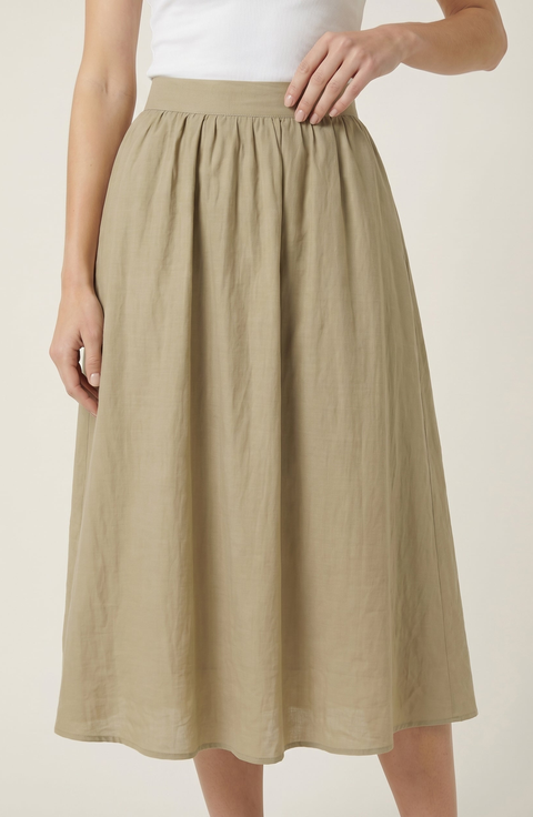 Flowy Midi A Line Skirt