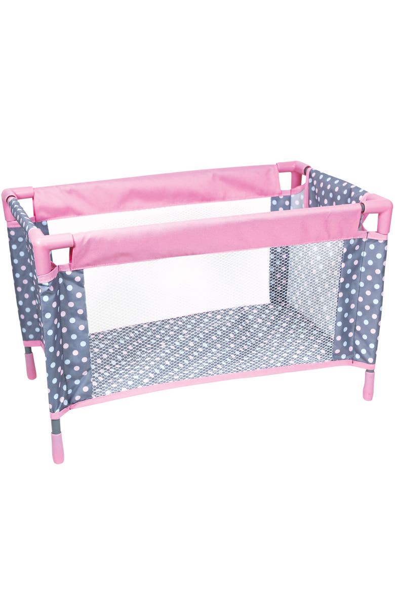 Lissi 16 Inch Baby Doll Playset, Pink Blue Polka Dot, Umbrella Stroller, Handbag, Alternate, color, Multicolored