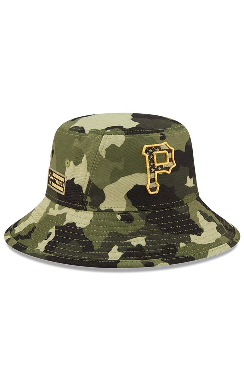 New Era Men's New Era Camo Pittsburgh Pirates 2022 Armed Forces Day Bucket Hat, Main, color, 
