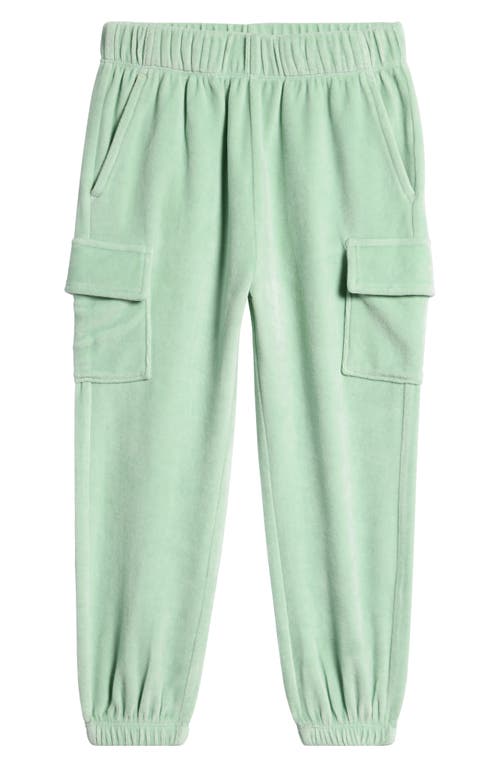 Tucker + Tate Kids' Velour Cargo Joggers In Green Cameo