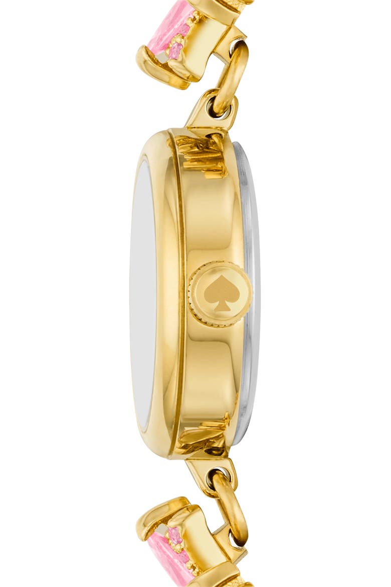 monroe tulip crystal strap watch, 24mm, Alternate, color, GOLD / FLORAL