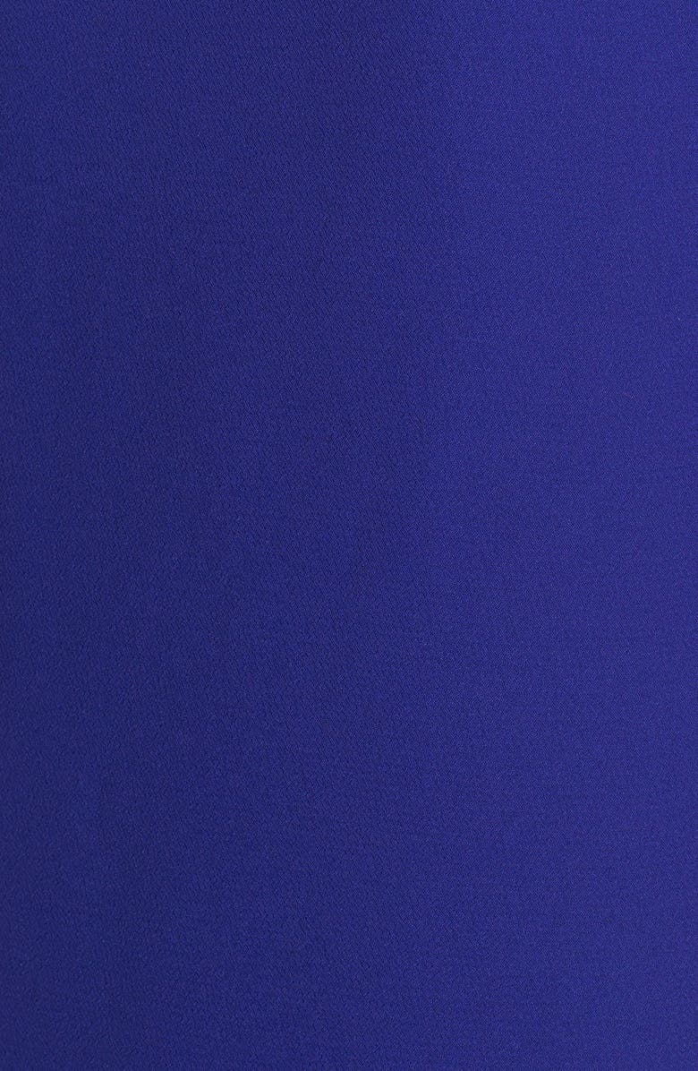 Vince Camuto Embellished Collar Crepe Shift Dress, Alternate, color, 