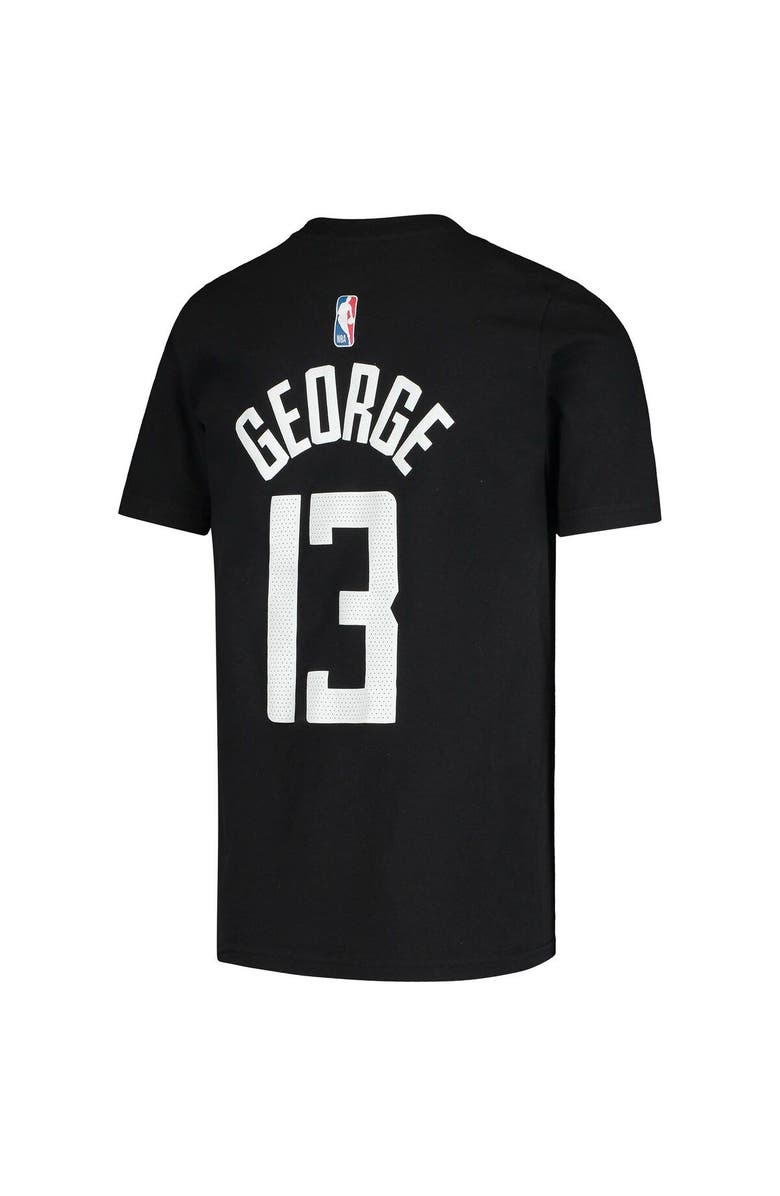 Jordan Brand Youth Jordan Brand Paul George Black LA Clippers Statement Edition Name & Number T-Shirt, Alternate, color, 