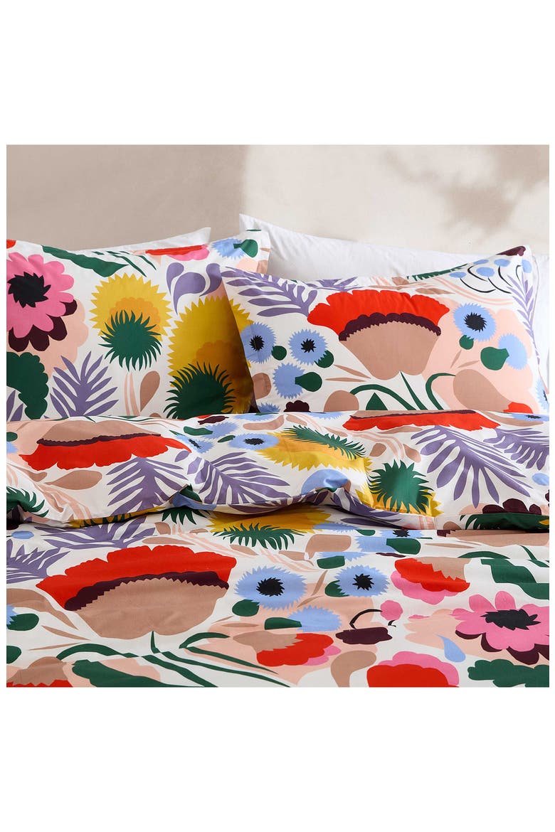 Ojakellukka Duvet Cover & Sham Set, Alternate, color, WHITE MULTI
