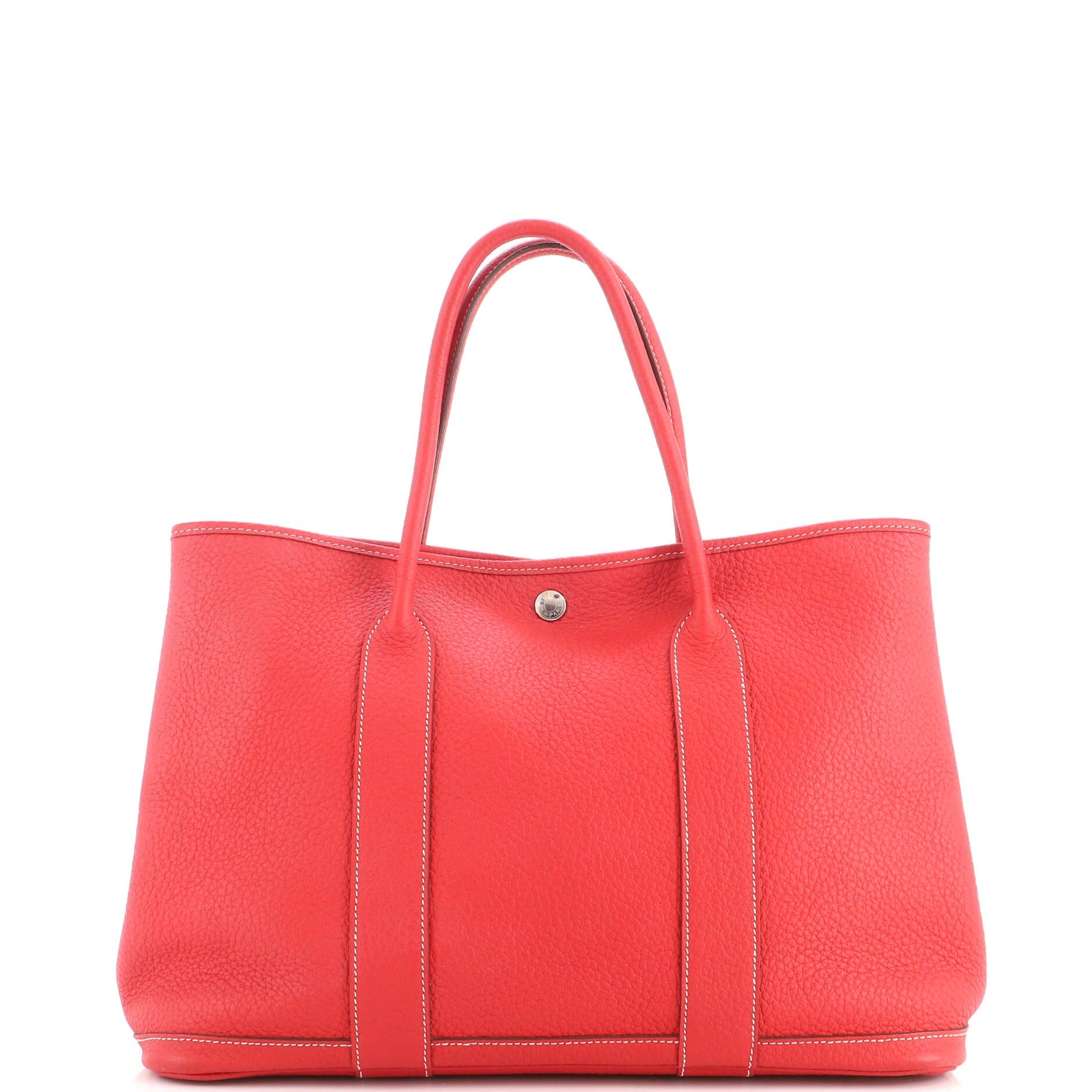 Garden Party Tote Leather 36, Main, color, Red