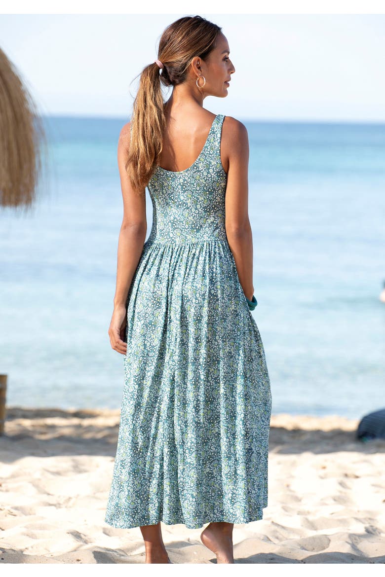 Printed Scoop Neck Dress, Alternate, color, Mint Printed