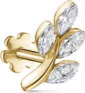 MARIA TASH Diamond Vine Threaded Stud Earring