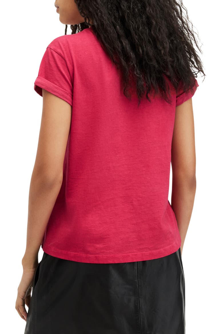 Anna Cotton T-Shirt, Alternate, color, BERRY PINK