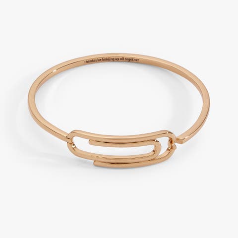 Thanks For Holding Us All Together' Paperclip Tension Bangle
