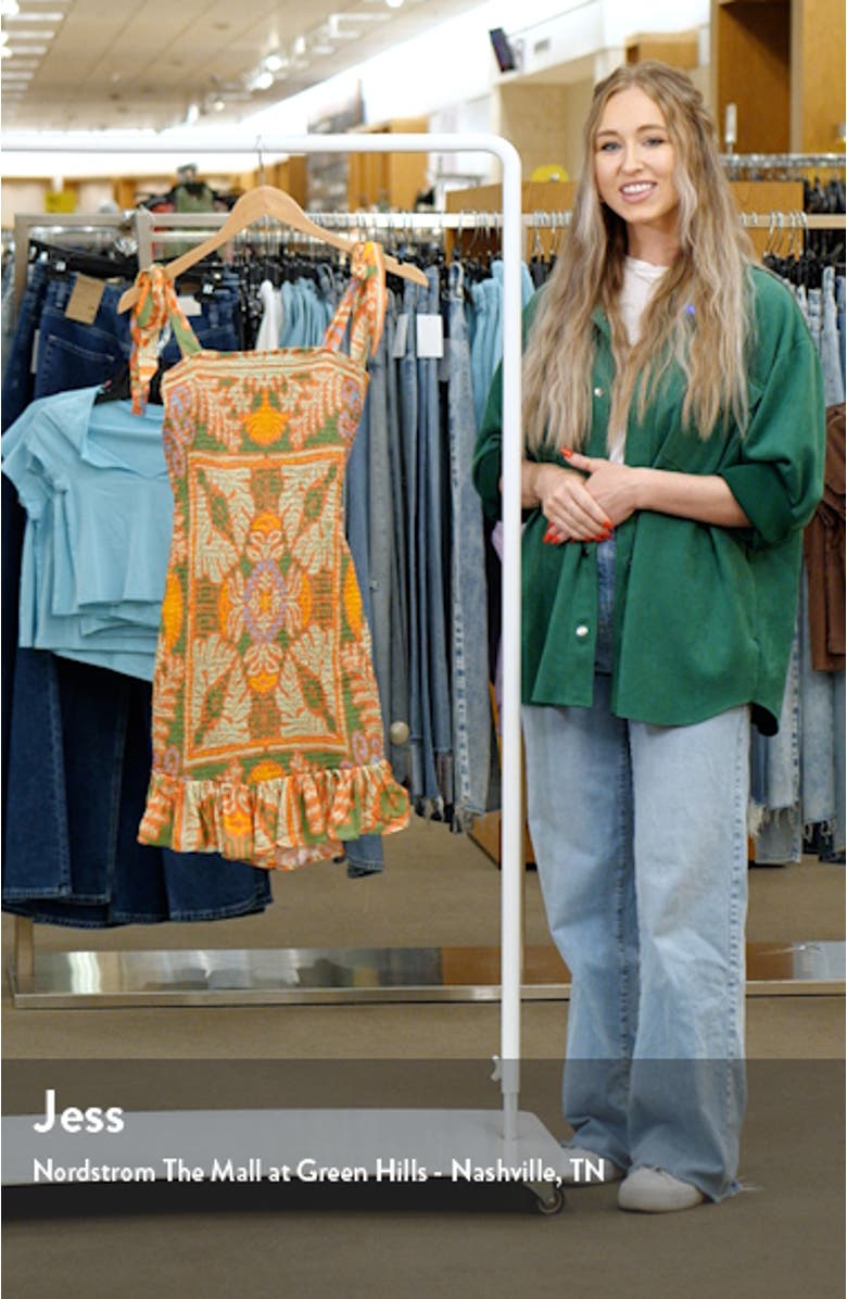 Kaleidescope Smocked Cover-Up Minidress, sales video thumbnail