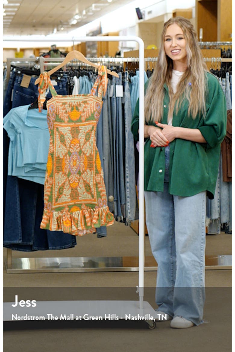 Kaleidescope Smocked Cover-Up Minidress video