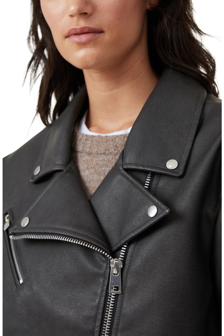 Roman Faux Leather Moto Jacket, Alternate, color, WASHED BLACK