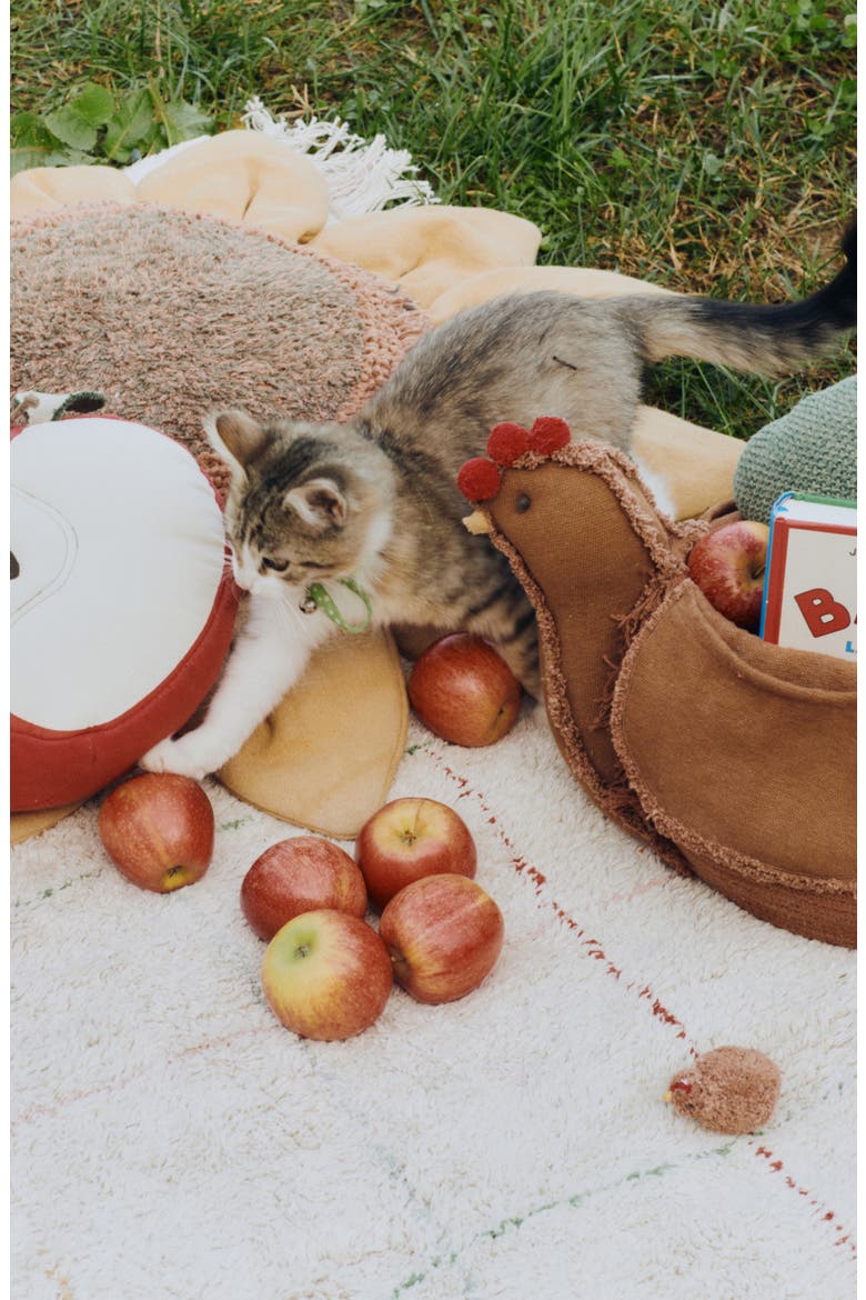 Apple Cushion, Alternate, color, NATURA RED GREY