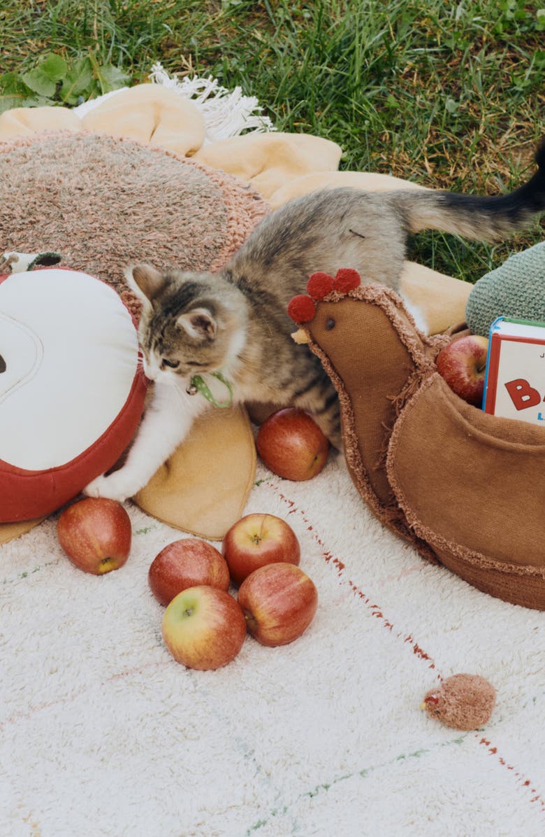 Lorena Canals Apple Cushion, Alternate, color, Natura Red Grey