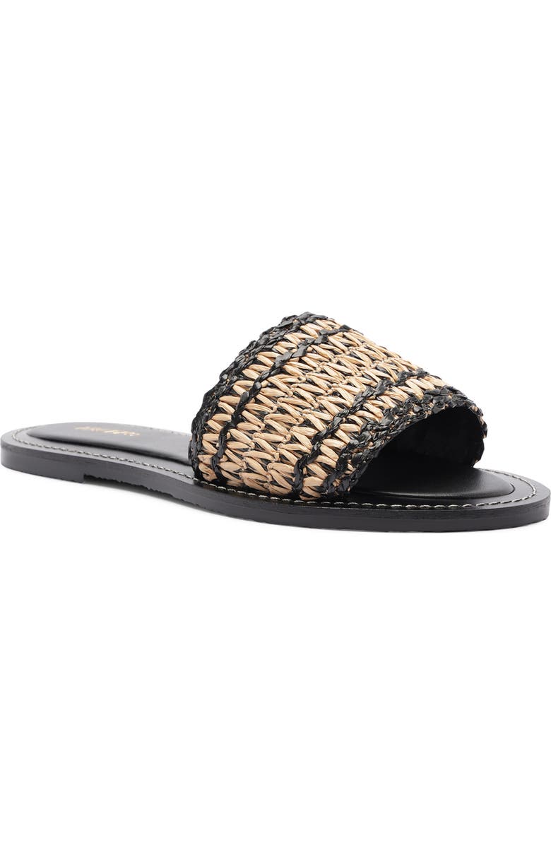 Arezzo Liz Slide Sandal, Main, color, Natural Black