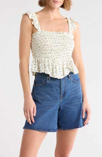 Vigoss Floral Smocked Tank