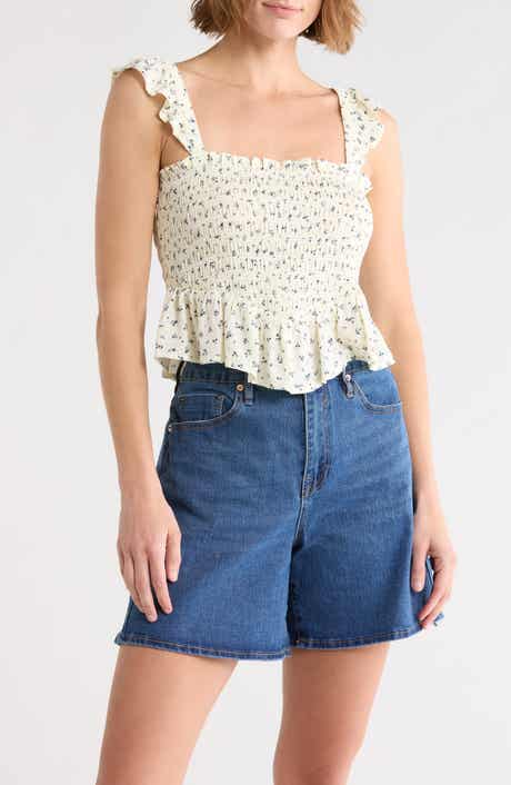 Vigoss Floral Smocked Tank