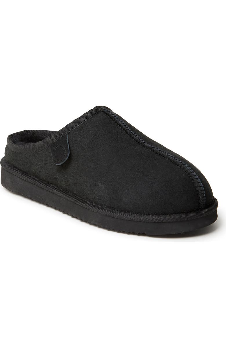 DEARFOAMS Fireside Grafton Genuine Shearling Clog Slipper, Main, color, Black