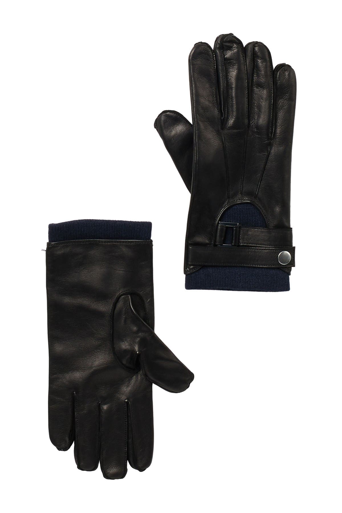 Portolano Faux Leather Half Moon Gloves