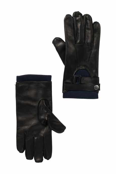 Portolano Faux Leather Half Moon Gloves