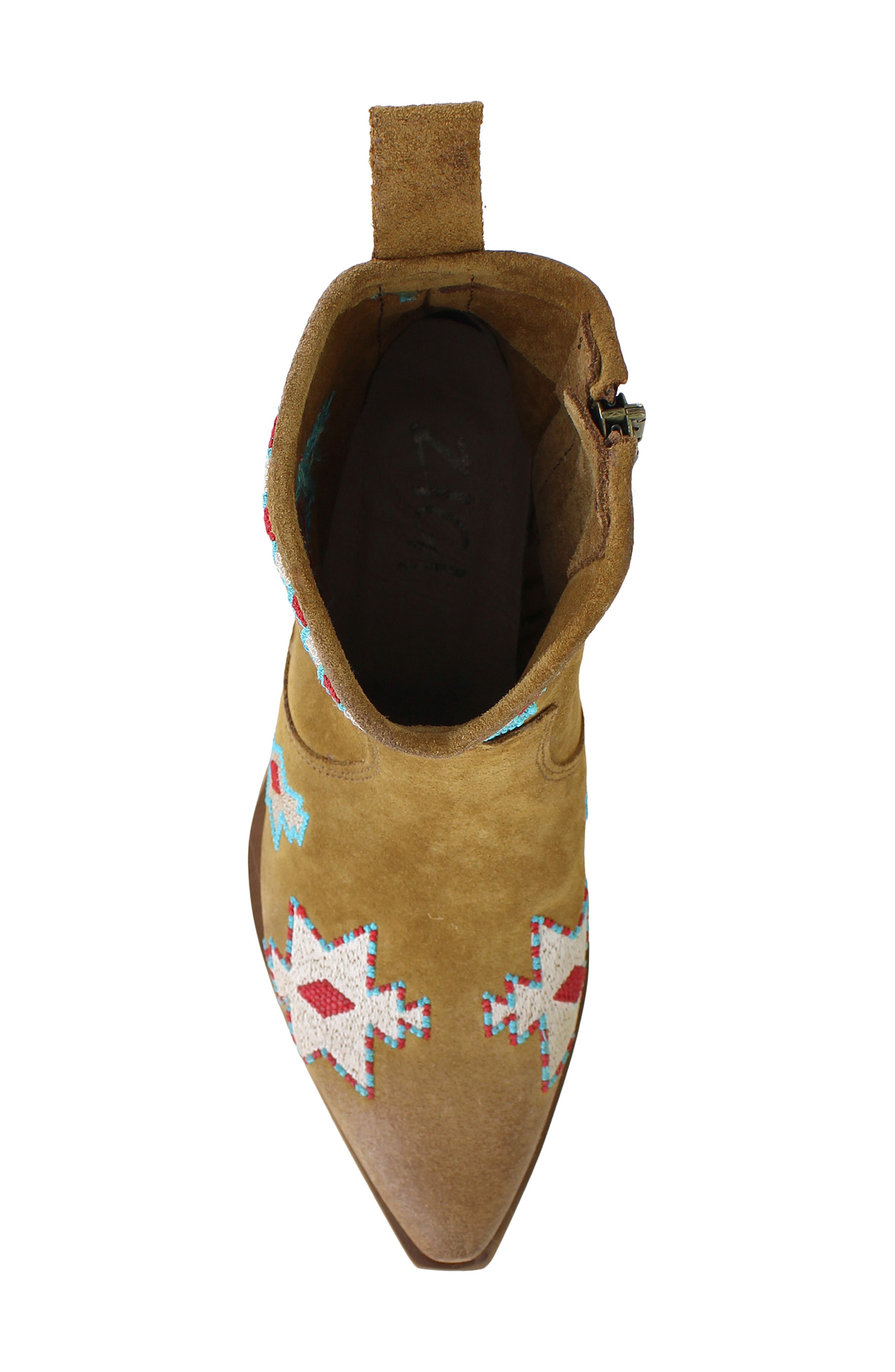 Katana Leather Western Bootie, Alternate, color, TAN SUEDE