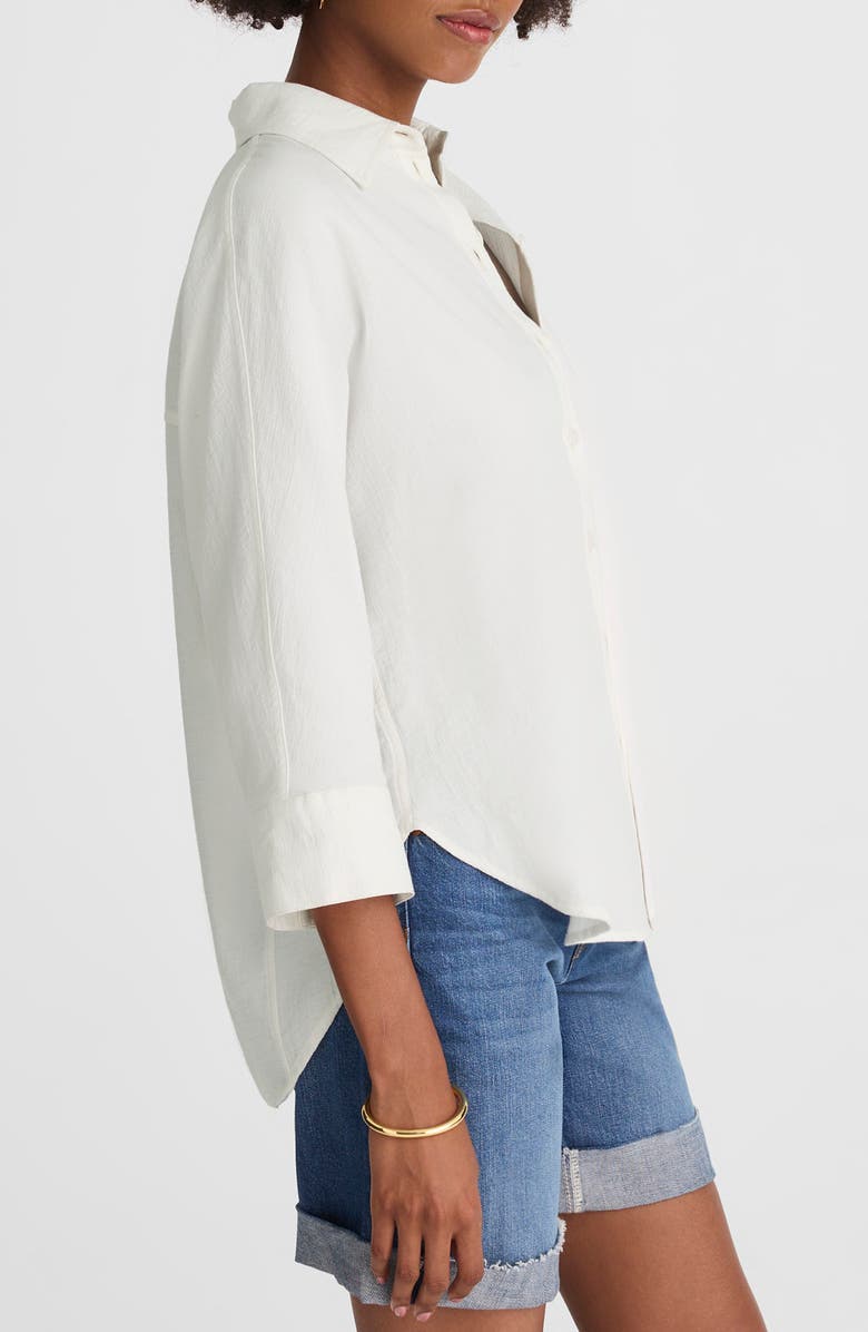 Madewell Cotton Double Gauze Oversize Shirt, Alternate, color, White