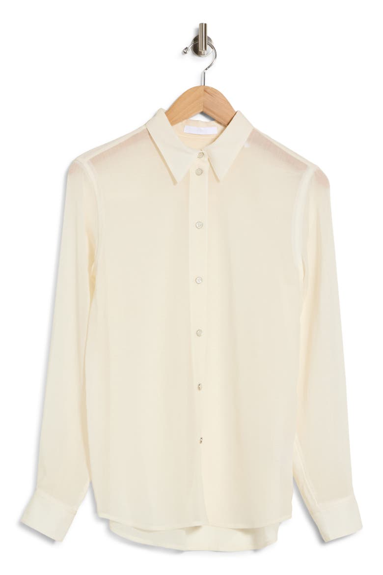 Classic Wool Blend Shirt, Main, color, IVORY
