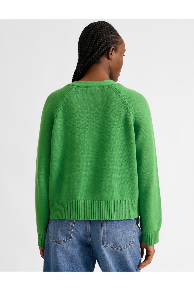 Cotton Relaxed Cardigan, Alternate, color, Green