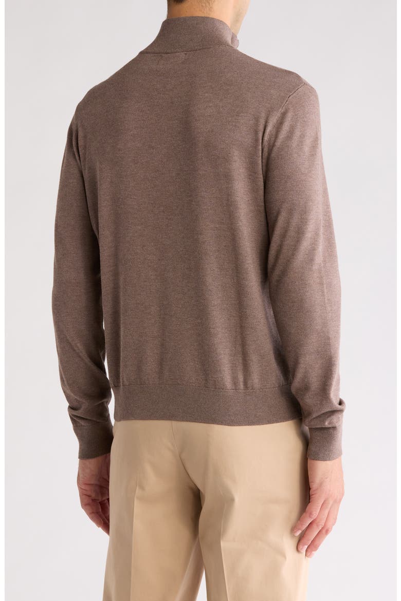 Solid Quarter Zip Pullover, Alternate, color, BROWN