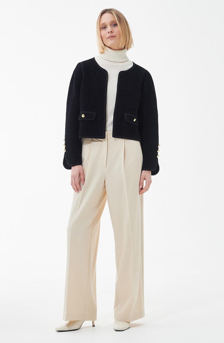Barbour Loretta Open Front Cotton Knit Blazer, Alternate, color,