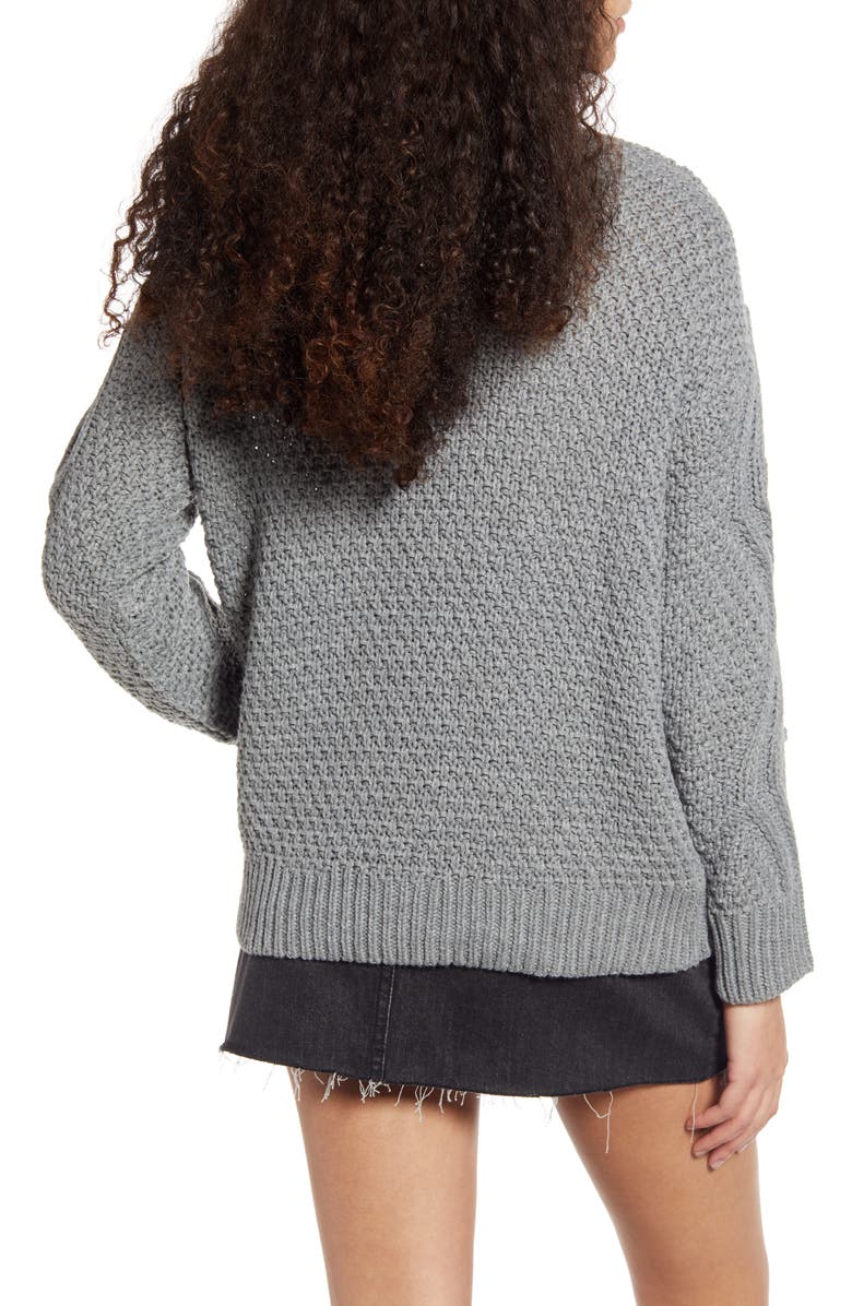 Cotton Emporium Textured Cable Sweater, Alternate, color, 