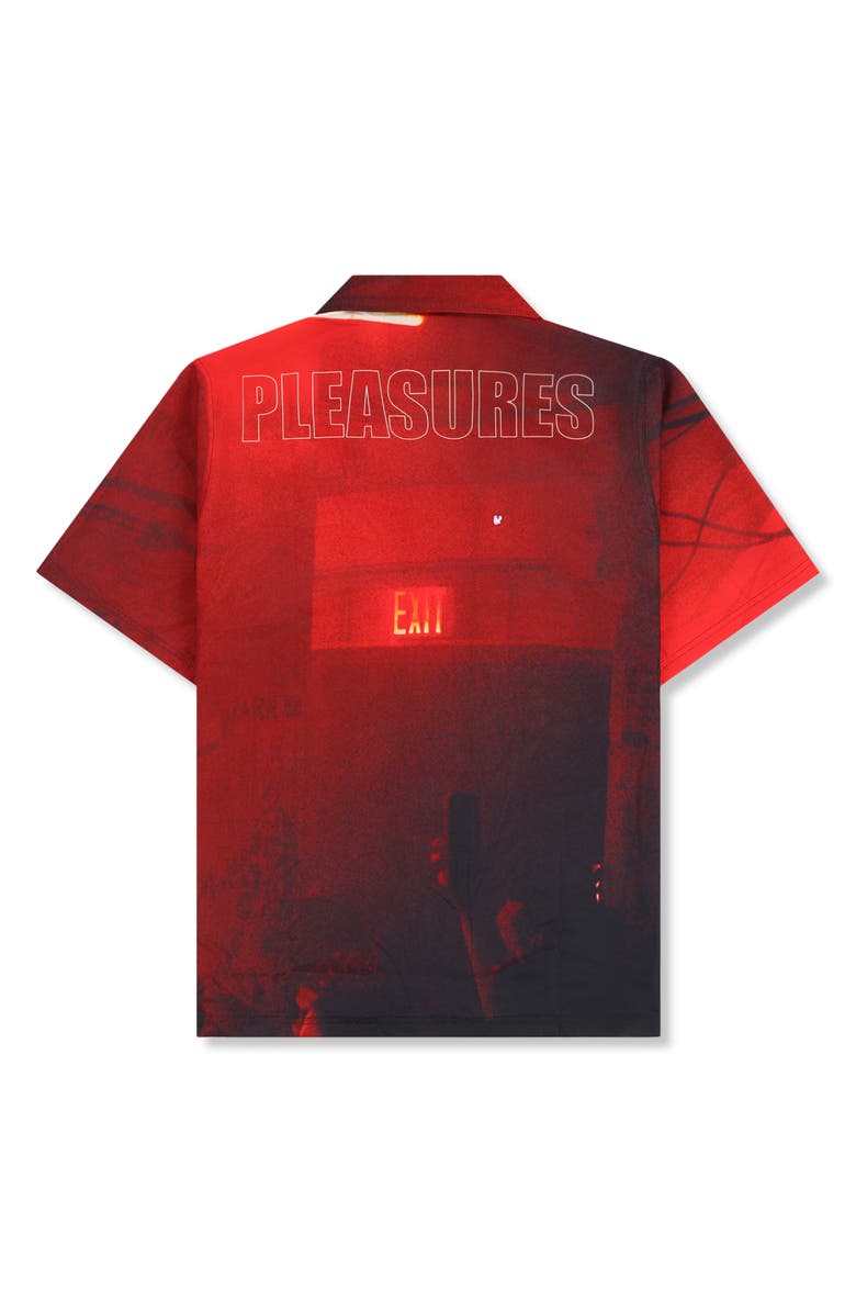 PLEASURES x Boiler Room Oversize Camp Shirt, Alternate, color, Red