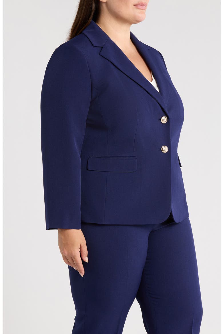 Stretch Crepe Two-Button Blazer, Alternate, color, KASPER NAVY