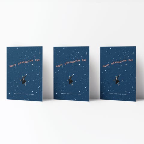 Graduation Greeting Card Pack Sets (3 ct) Stars Happy Graduation Day