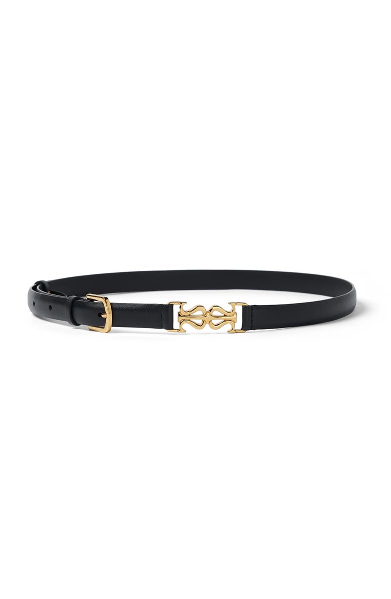 Lilysilk Women's LS Clasp Leather Skinny Belt, Main, color, Black