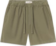 FRAME Cotton Canvas Drawstring Shorts