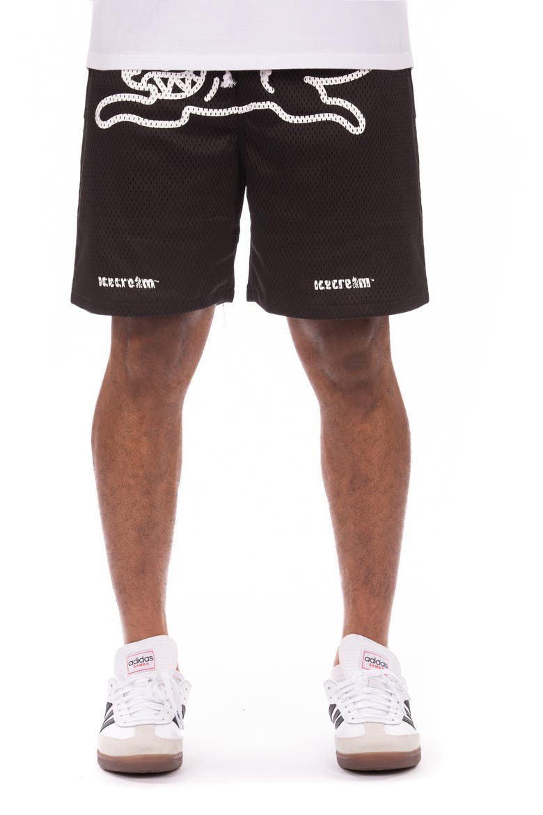 Slurpee Mesh Shorts, Main, color, BLACK