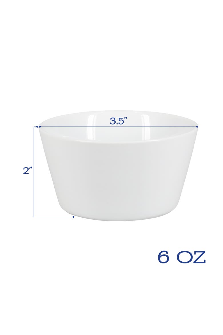 Oslo Set of 4 Ramekins, Alternate, color, WHITE