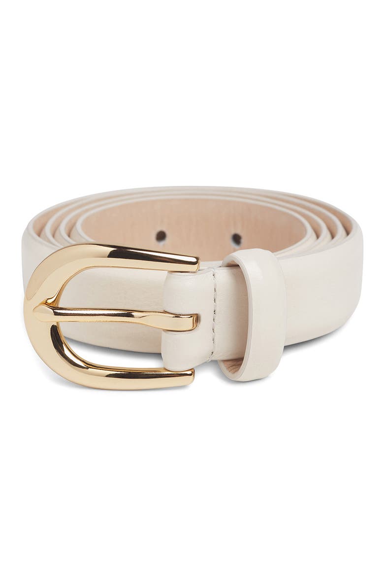 The Favorite Leather Belt, Main, color, BONE