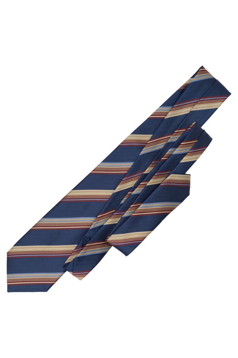 Murano - Silk Jacquard Tie For Men, Alternate, color, Navy
