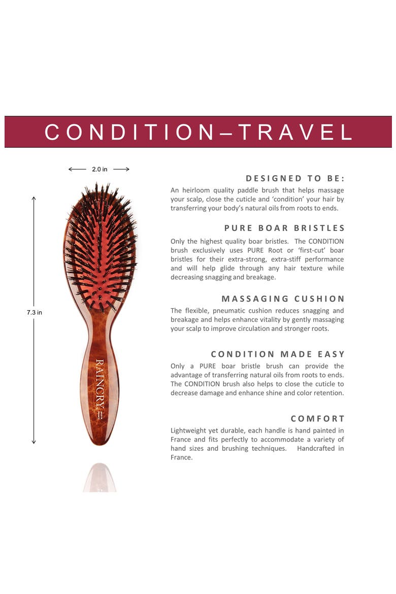 Condition Travel Pure Boar Bristle Brush, Alternate, color, NO COLOR