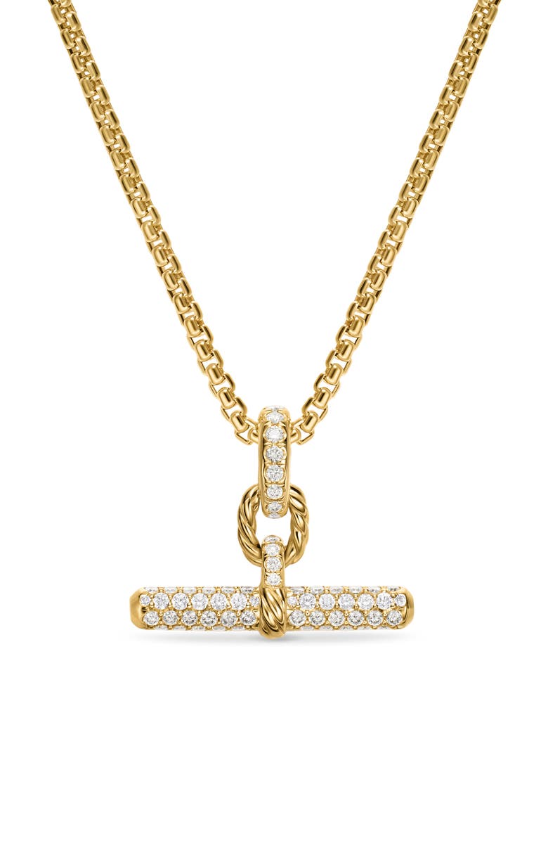 David Yurman Madison<sup>®</sup> Toggle Pendant in 18K Yellow Gold with Diamonds, 20.2mm, Alternate, color, Diamond/ Gold